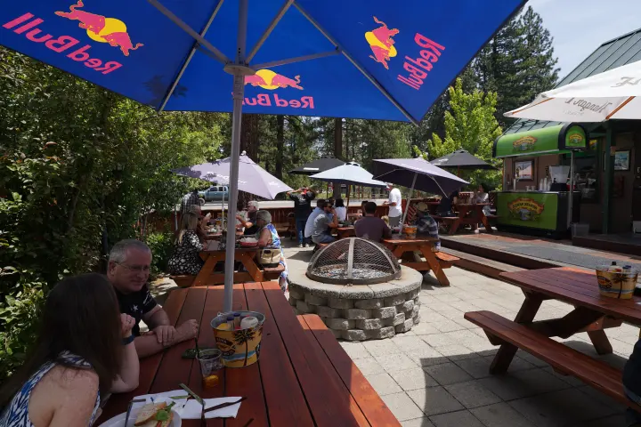 The patio and firepit