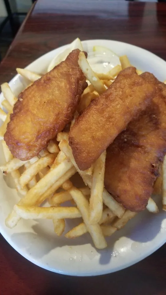 Draft battered fish and chips